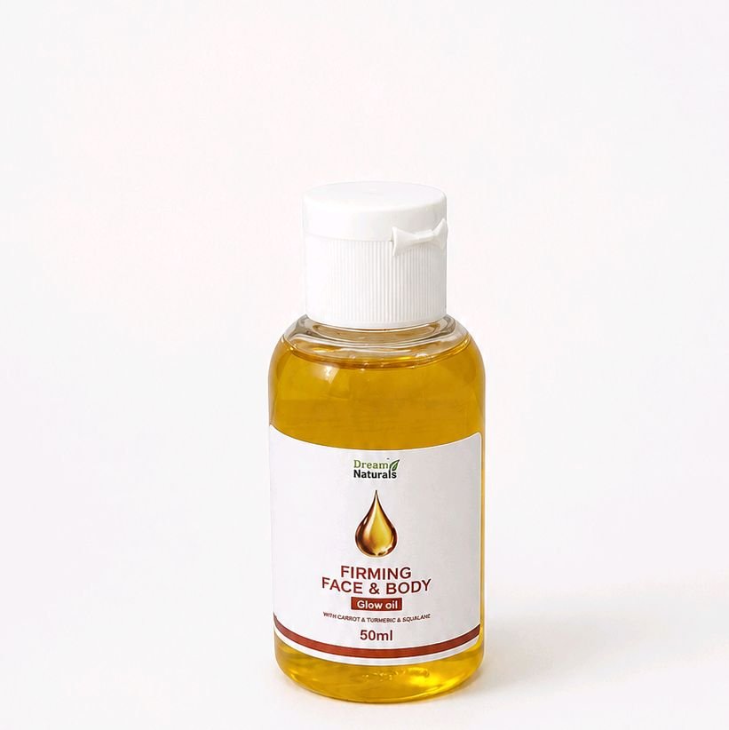 Dream Naturals Firming Face & Body Glow Oil 50ml with Carrot Turmeric & Juniper for Radiant Skin Cosmetic - Image 6